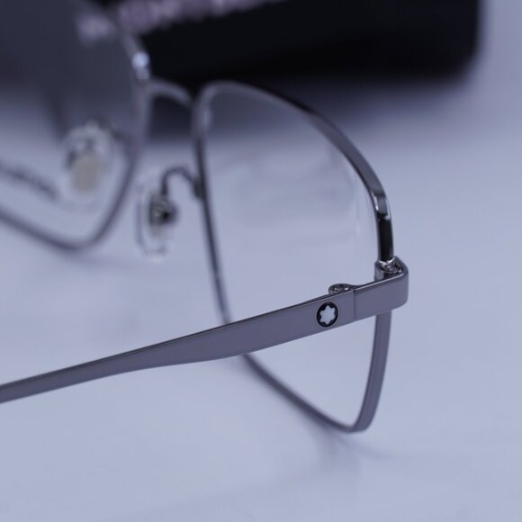 Montblanc MB0108O 002 Rectangle Eyeglasses 57mm – Ruthenium - Picture 4 of 10